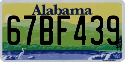 AL license plate 67BF439