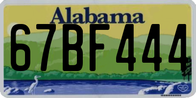AL license plate 67BF444