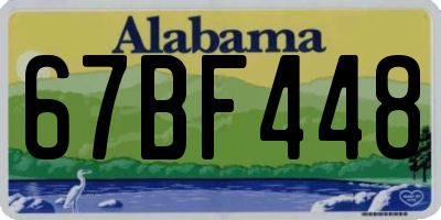 AL license plate 67BF448