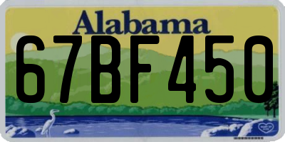 AL license plate 67BF450