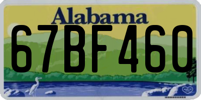 AL license plate 67BF460