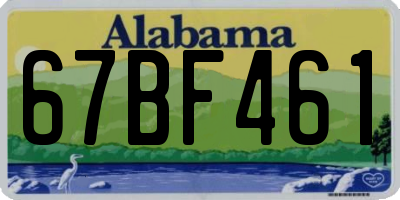 AL license plate 67BF461
