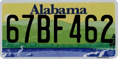 AL license plate 67BF462