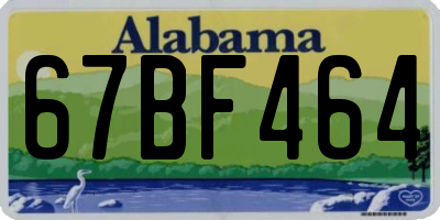 AL license plate 67BF464