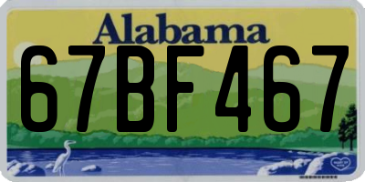 AL license plate 67BF467