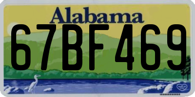 AL license plate 67BF469