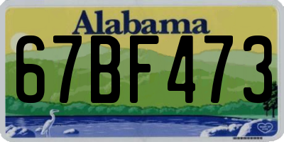 AL license plate 67BF473