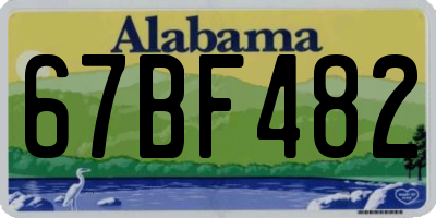 AL license plate 67BF482