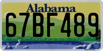 AL license plate 67BF489