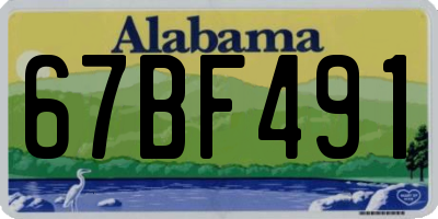 AL license plate 67BF491