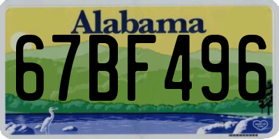 AL license plate 67BF496