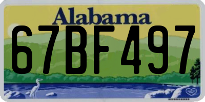 AL license plate 67BF497