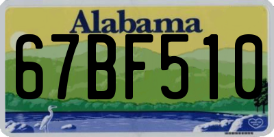 AL license plate 67BF510