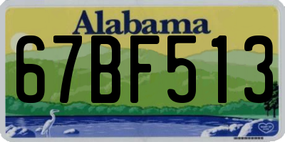 AL license plate 67BF513