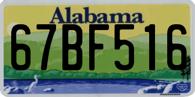 AL license plate 67BF516