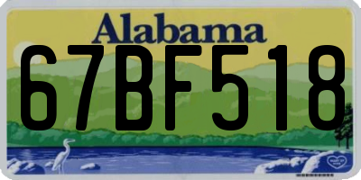 AL license plate 67BF518