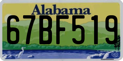 AL license plate 67BF519