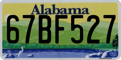 AL license plate 67BF527