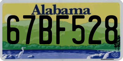 AL license plate 67BF528