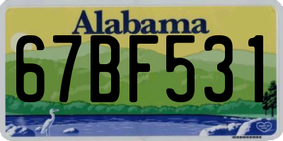 AL license plate 67BF531