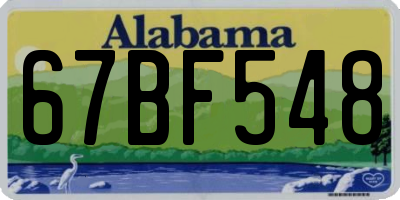 AL license plate 67BF548