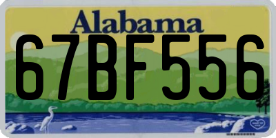 AL license plate 67BF556
