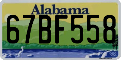 AL license plate 67BF558