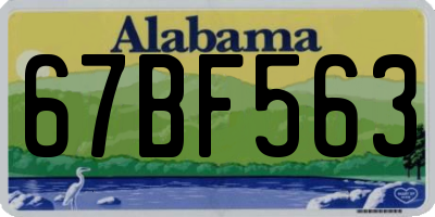 AL license plate 67BF563
