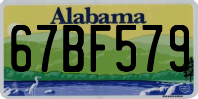 AL license plate 67BF579