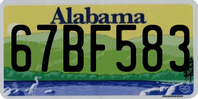 AL license plate 67BF583