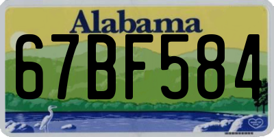 AL license plate 67BF584