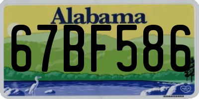 AL license plate 67BF586