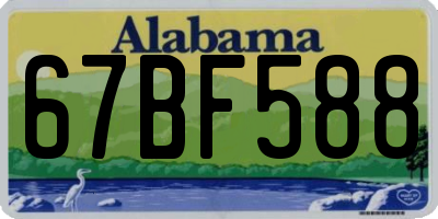 AL license plate 67BF588