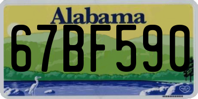 AL license plate 67BF590