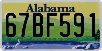 AL license plate 67BF591