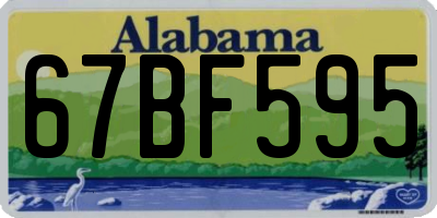 AL license plate 67BF595