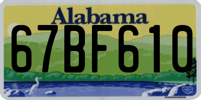 AL license plate 67BF610