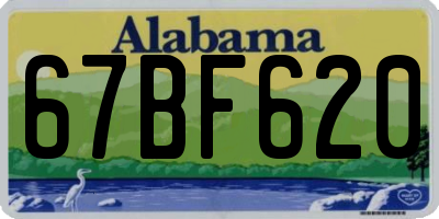 AL license plate 67BF620