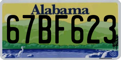 AL license plate 67BF623