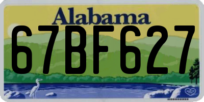 AL license plate 67BF627