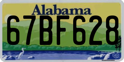 AL license plate 67BF628