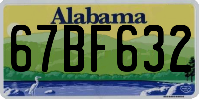 AL license plate 67BF632