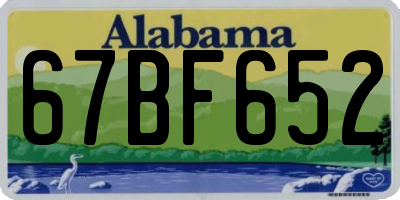 AL license plate 67BF652