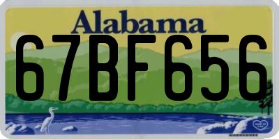 AL license plate 67BF656