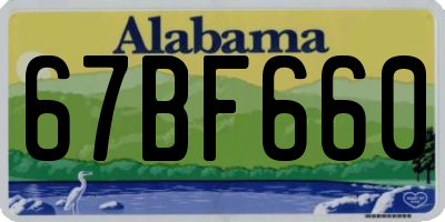 AL license plate 67BF660