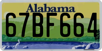 AL license plate 67BF664