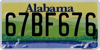 AL license plate 67BF676