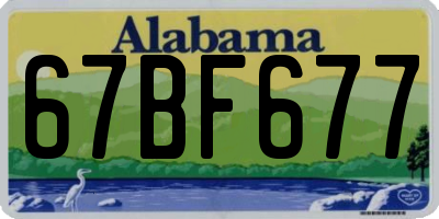 AL license plate 67BF677