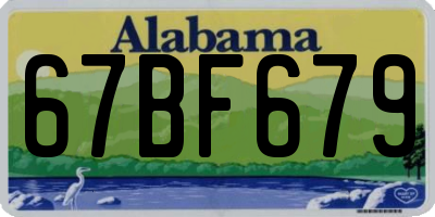 AL license plate 67BF679