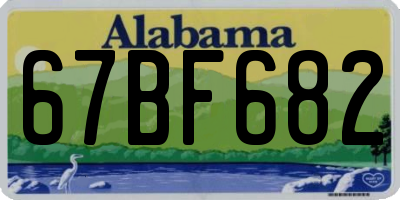 AL license plate 67BF682
